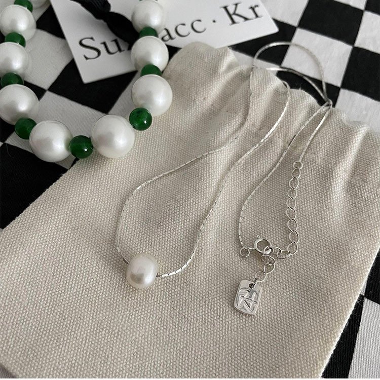 Zarte Perlen-Halskette aus 925 Sterling Silber – Minimalistische Eleganz – Bild 3