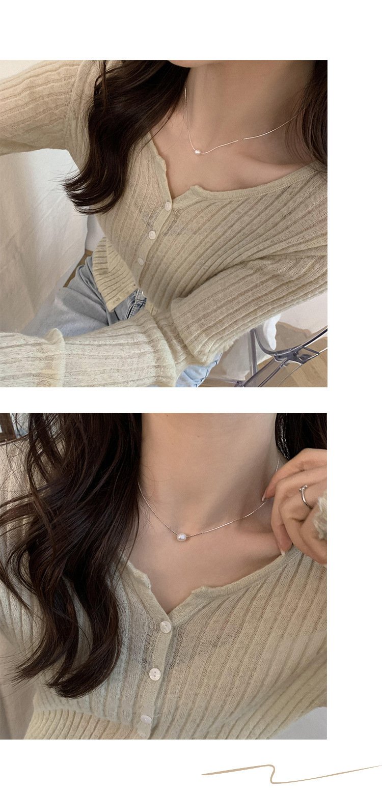 Zarte Perlen-Halskette aus 925 Sterling Silber – Minimalistische Eleganz – Bild 8